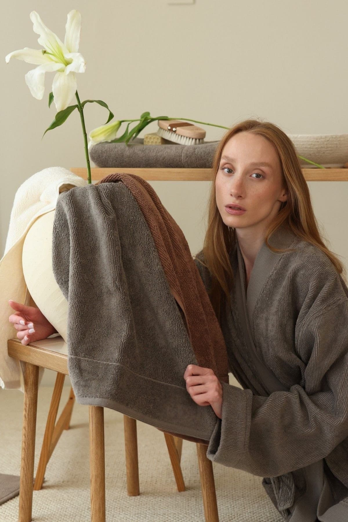 Peignoir Soleil Femme — Gris