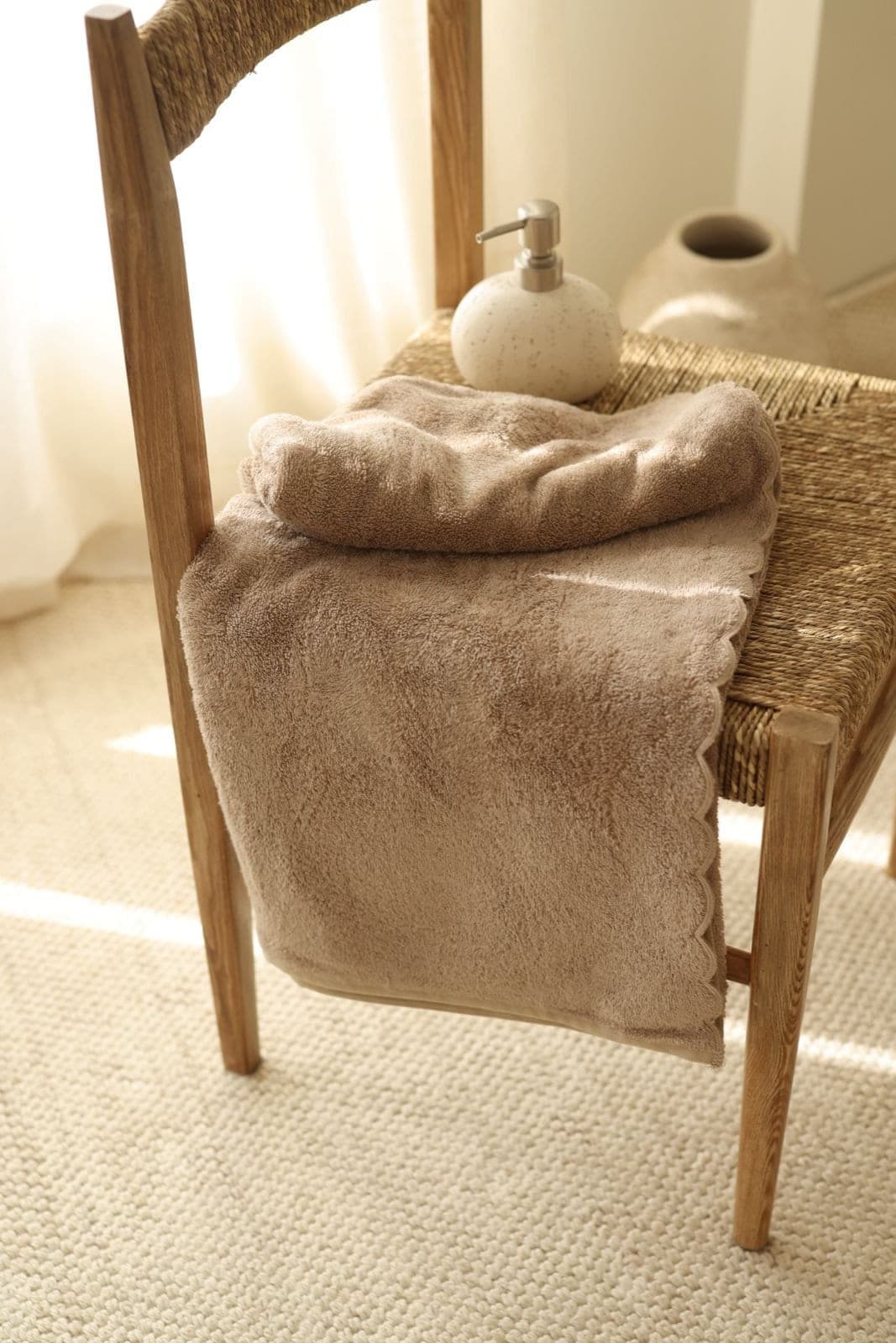 Serviette de bain Linda Bambou — Beige