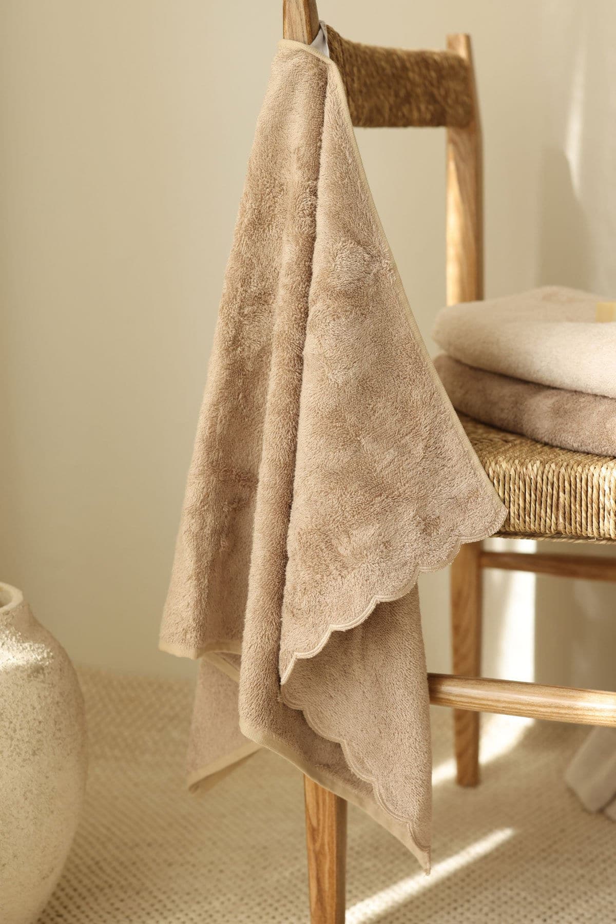 Serviette de bain Linda Bambou — Beige