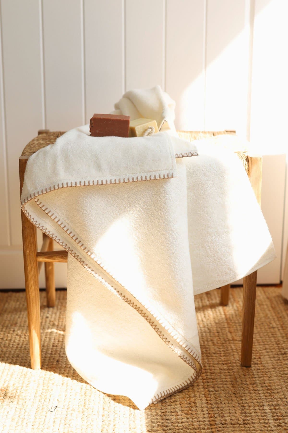 Serviette de bain Shine — Écru