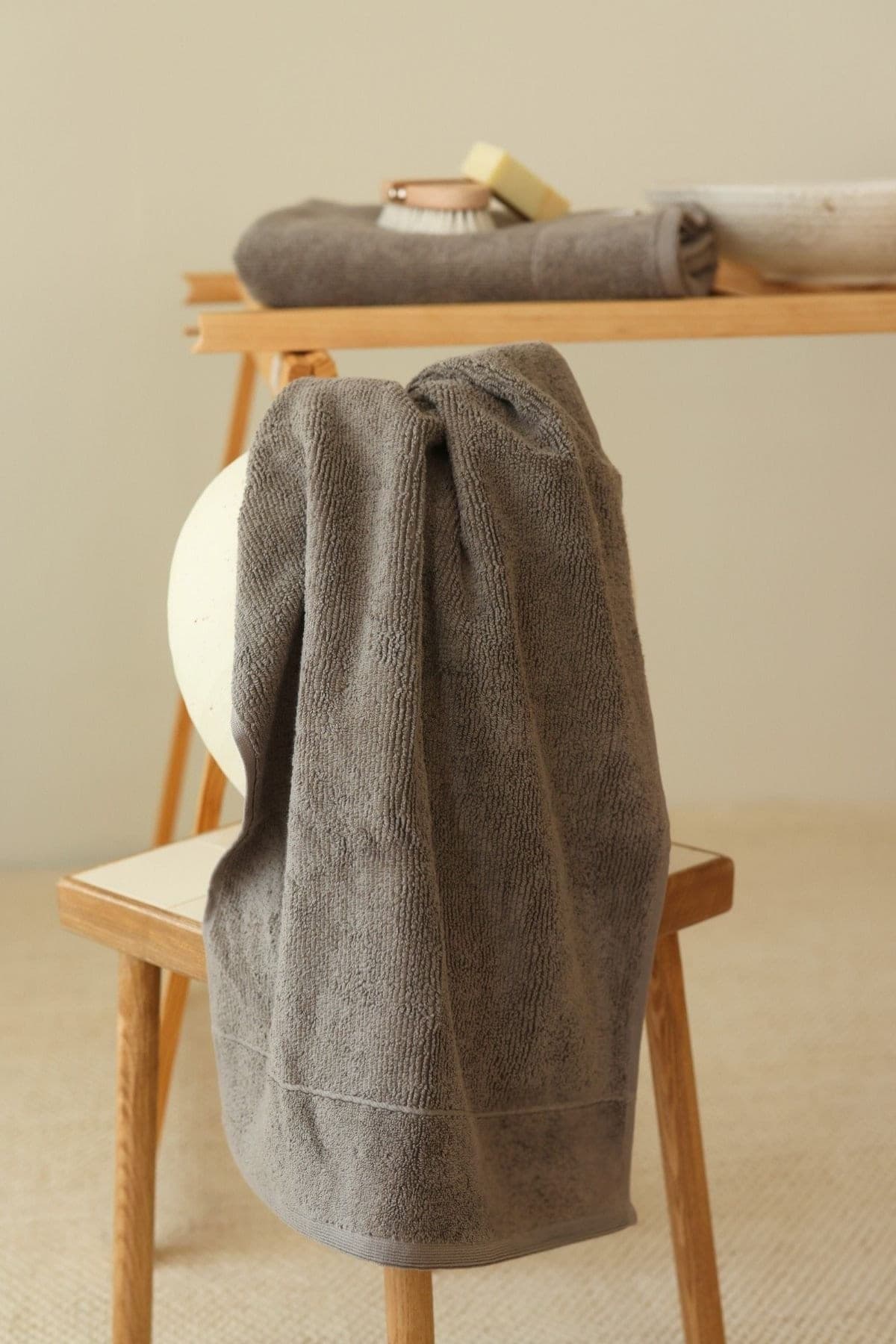 Serviette de bain Soleil — Gris