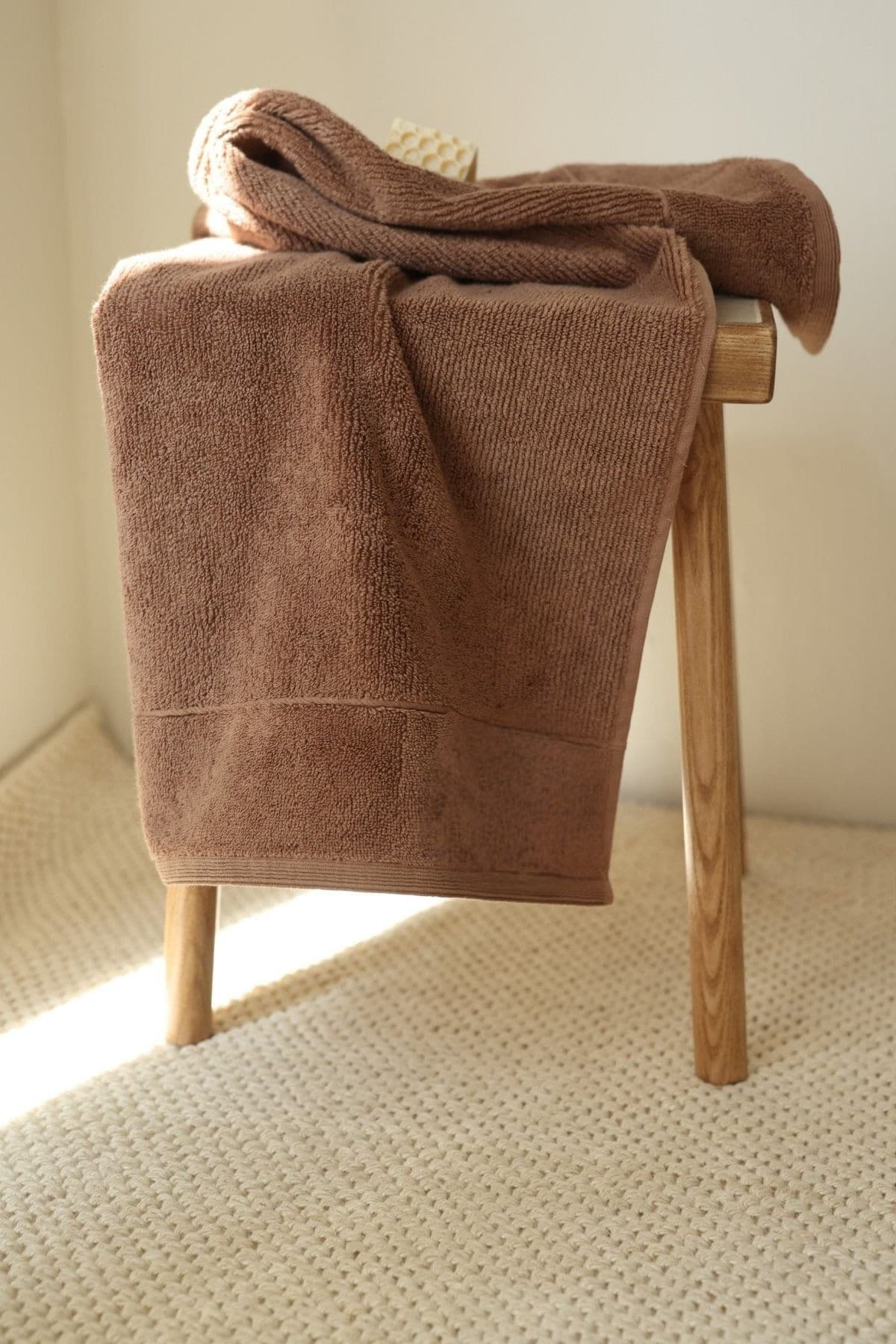 Serviette de bain Soleil — Chocolat