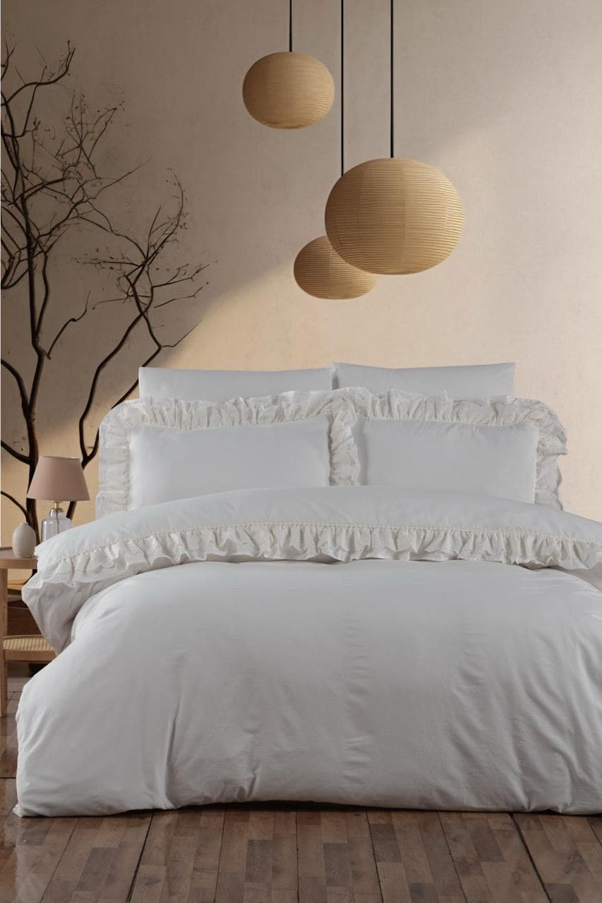 Parure Housse de Couette - Diana, housse couette 220/200cm - drap plat 260/240cm - 4 taies d'oreillers 50/70cm