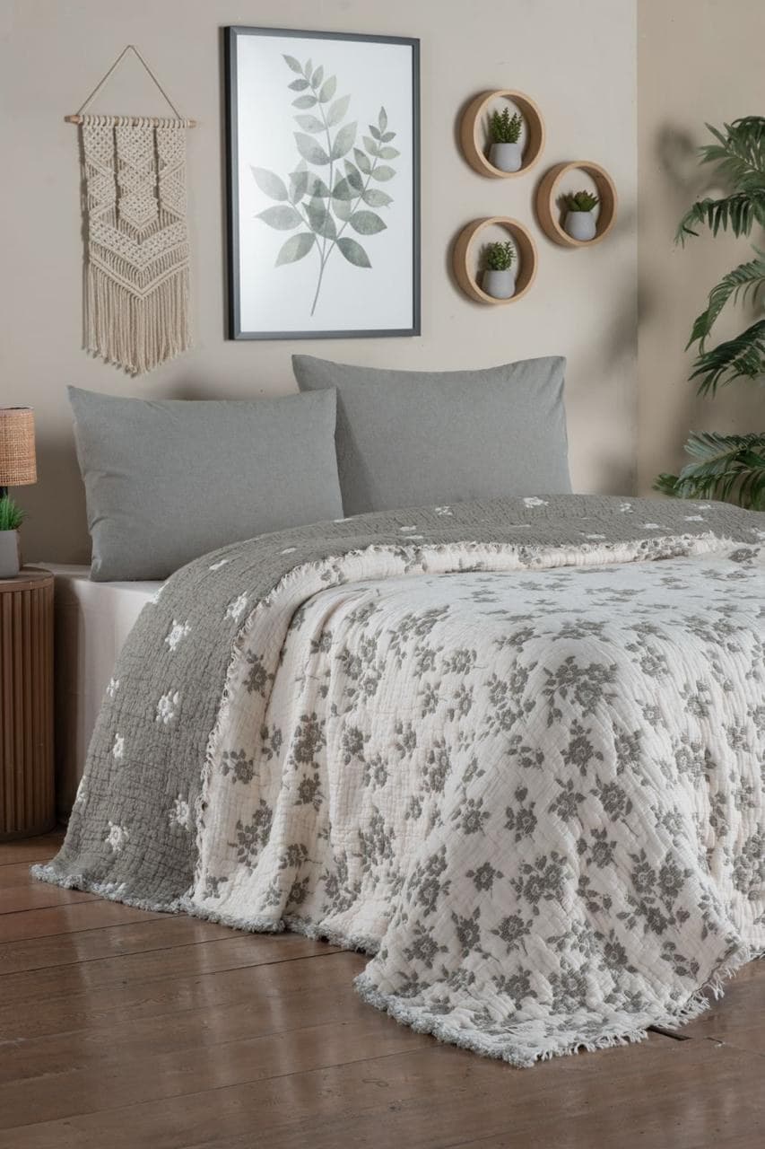 Couvre lit Flower - 100% Coton , couvre lit flower - 100% coton - 260/240cm