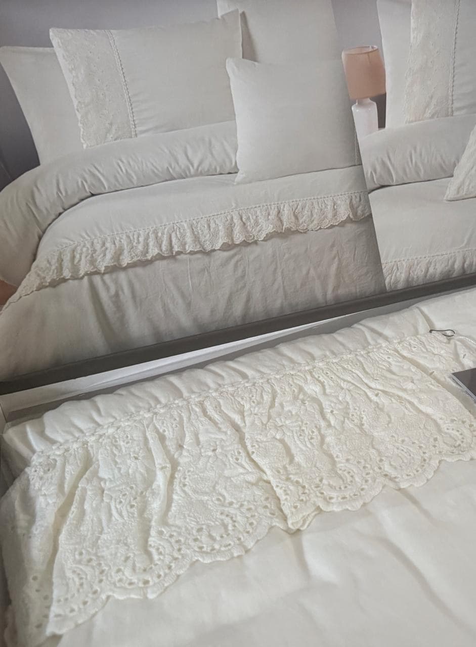 Parure Housse de Couette - Diana, housse couette 220/200cm - drap plat 260/240cm - 4 taies d'oreillers 50/70cm