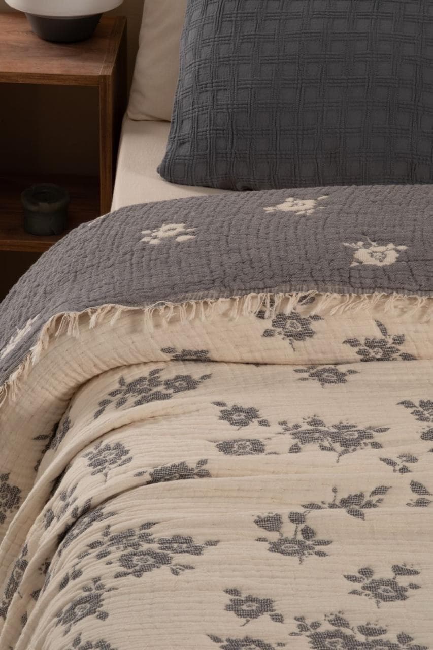 Couvre lit Flower - 100% Coton , couvre lit flower - 100% coton - 260/240cm
