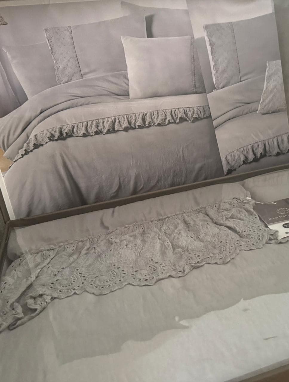 Parure Housse de Couette - Diana, housse couette 220/200cm - drap plat 260/240cm - 4 taies d'oreillers 50/70cm